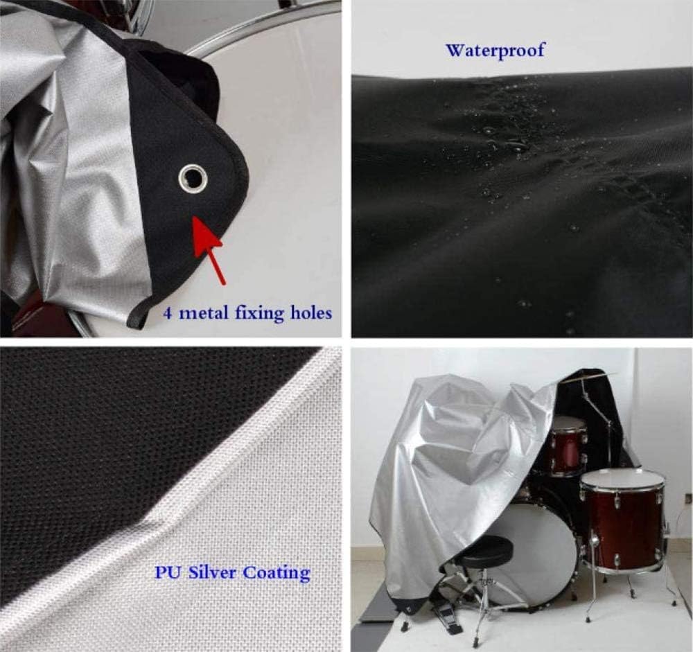 Drum Set Dust Cover 420D Polyester Electronic Drum Kit Water-Resistant Covers UCARE Anti UV Drum Sets Accessories 80" x 108" Drum Protection Drum Set Bags