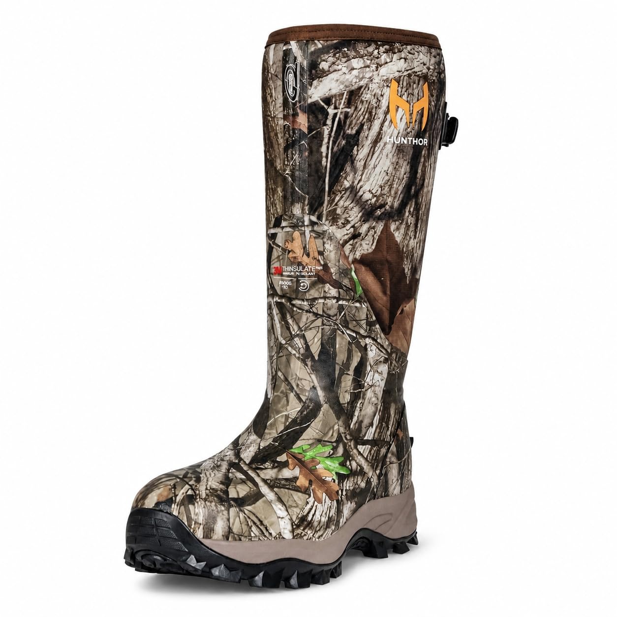 hunthor Hunting Boots for Men 0°F-20°F with Xerogel Thermal Lining, Waterproof Warm Lightweight Rubber Boots for Cold Weather Outdoor Hunting-picture-25