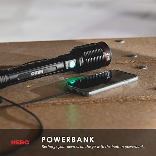 Miniatura 6 de NEBO Redline 6K lumen (6000 lúmenes) linterna LED recargable de alta potencia 6822 con paquete de luces de lectura LED alimentadas por USB