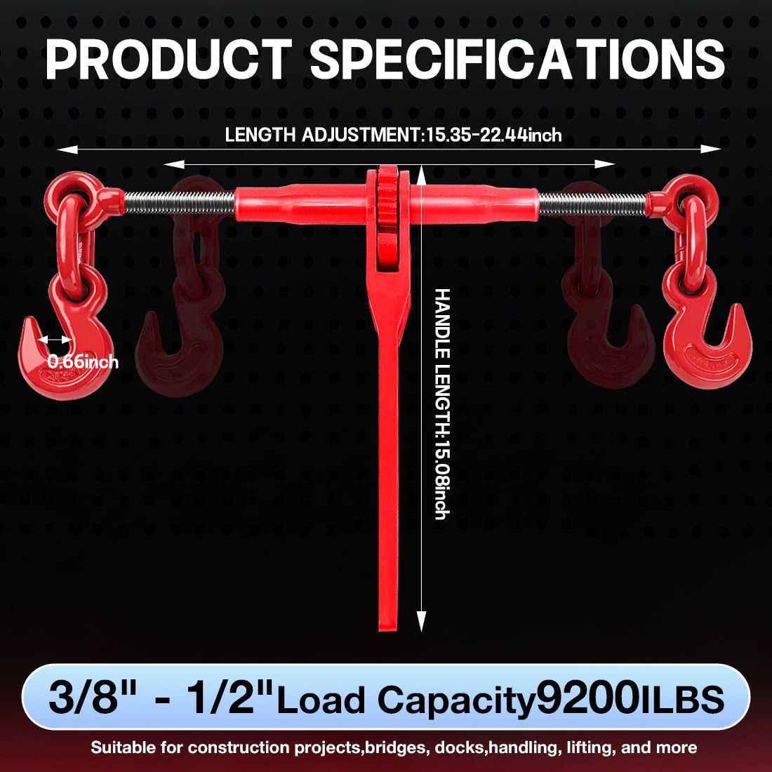 Ratchet Load Binders - Heavy Duty Chain Binders -3