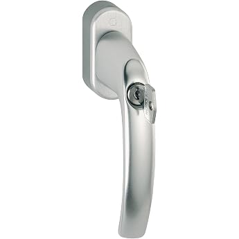 Hoppe Window Handle Atlanta   Secustik with 45   10763909 VK 7 x 32   42 mm   Silver