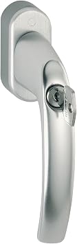 HOPPE Atlanta-Secustik 10763909 Window Handle with Latch 45 VK 7 x 32-42 mm Silver