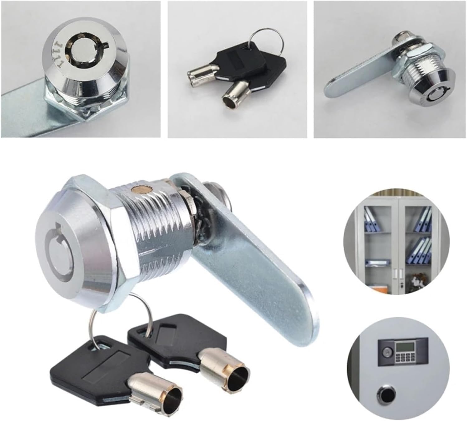 Lock Cylinder， Tool Boxes Locks Mailbox Cylinder Thread Tubular Cam Lock Furniture Cabinet Drawer Hardware RV Doors(16mm a)