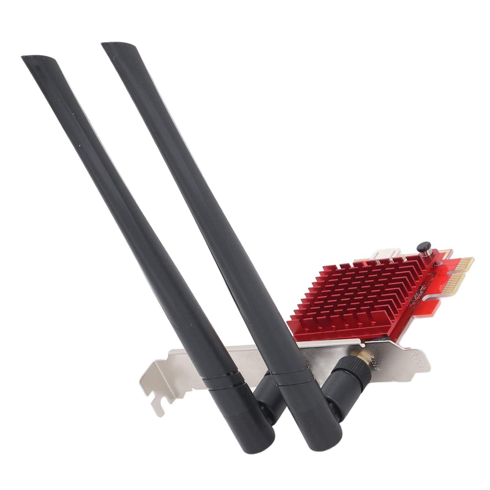 Scheda WiFi PCIe WiFi con Bluetooth 5.4,2.4GHz, 5.8GHz, Scheda Wireless Tri-band 6GHz per PC, Supporta MU-MIMO, Latenza Ultra Bassa, WPA4, Staffa a Basso Profilo, 10/11