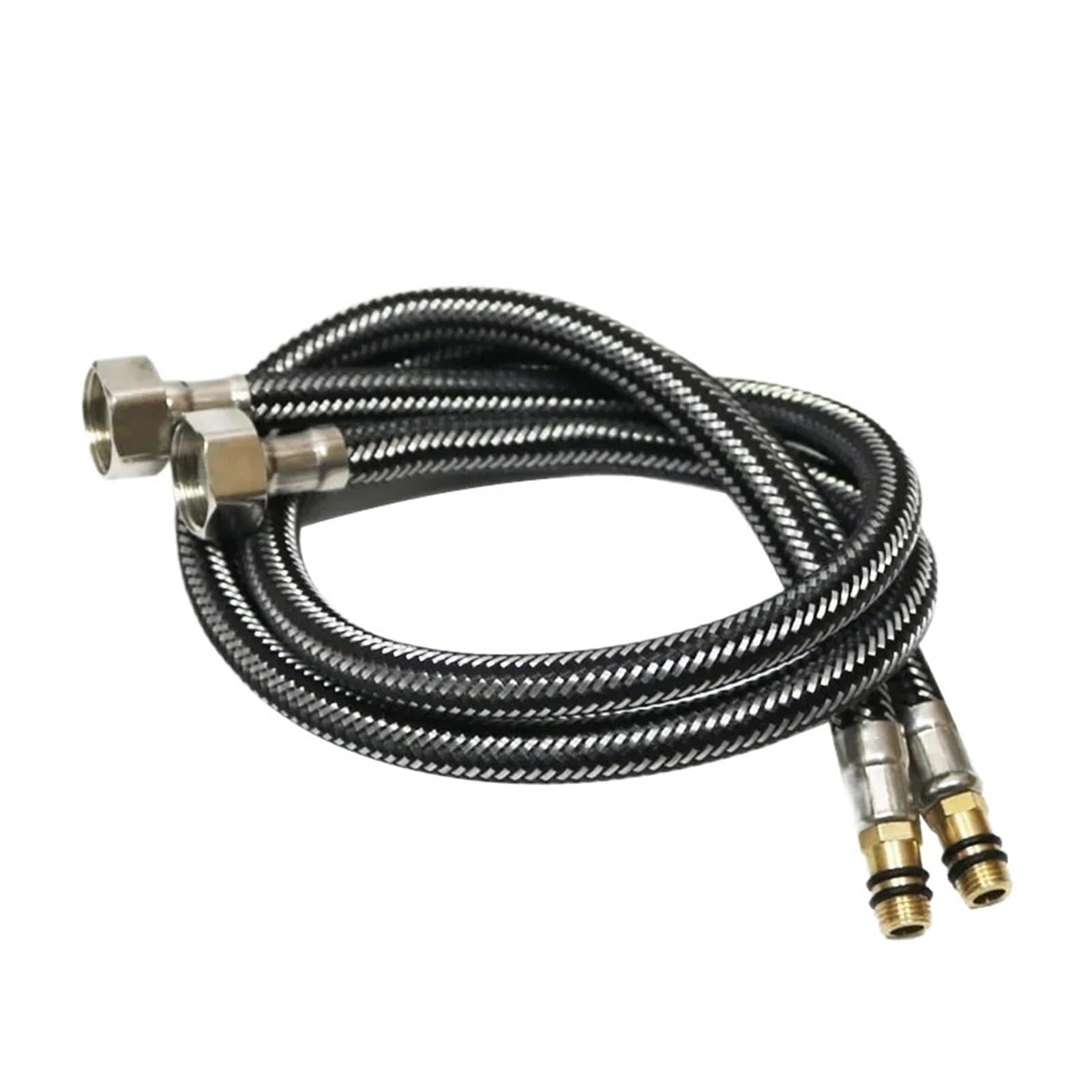 ZYCHSJXA G1/2 Tube Pipe Hose Stainless Steel Nylon Braided Silicone Plumbing Thermoresistant Tap Basin Faucet Sink Kitchen Bathroom