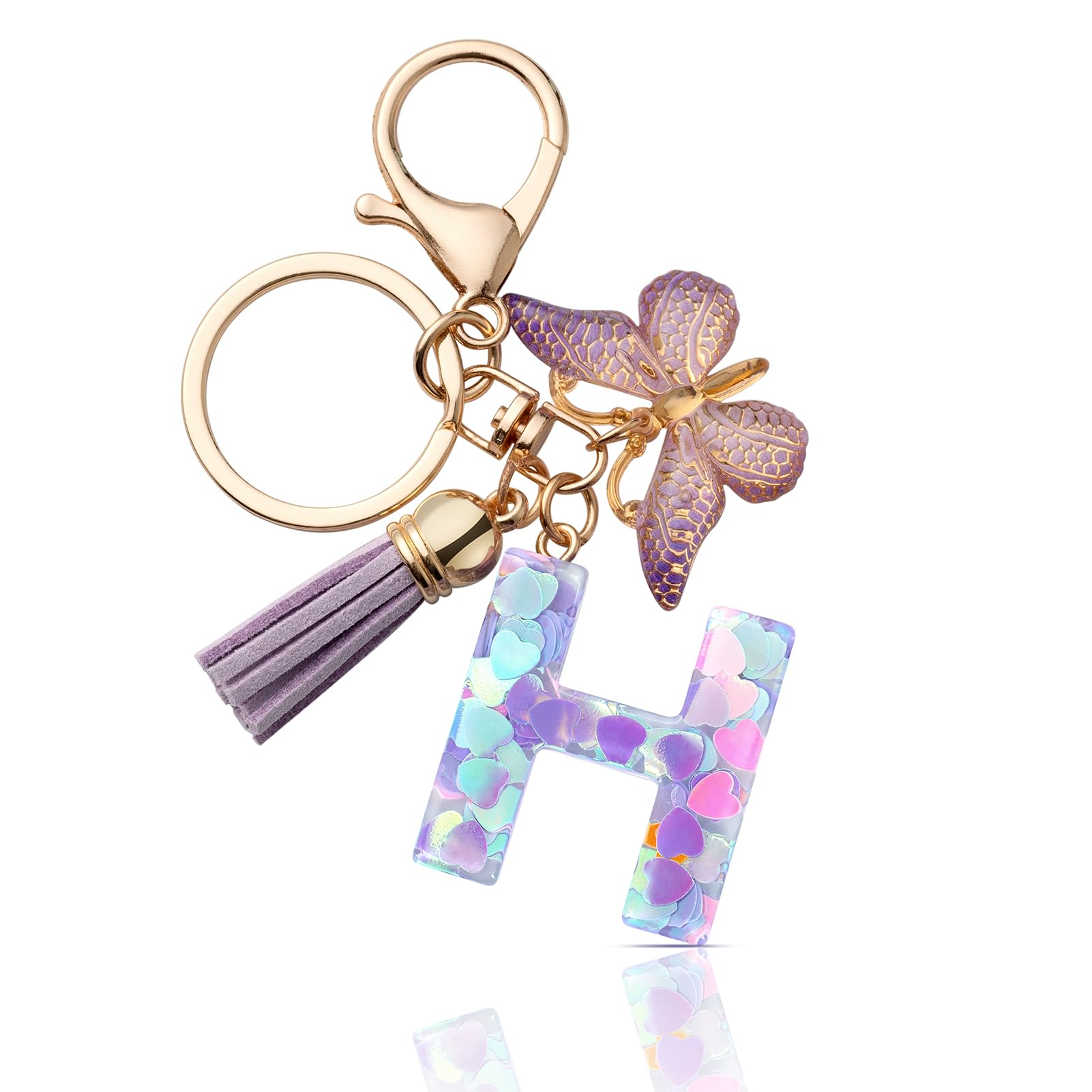 CHUQING Schlüsselanhänger Buchstabe Mädchen Schlüsselanhänger mit Anfangsbuchstaben Anhänger Schlüssel Letter Keychain für Frauen Damen
