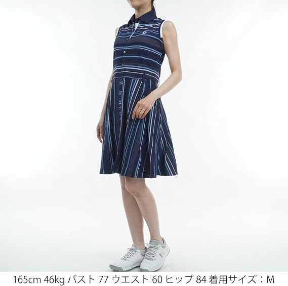 マンシングウェア　ワンピース ノースリーブ リネン混 ボーダー Mサイズ 61AzAYVqQSL._AC_SX569_.jpg