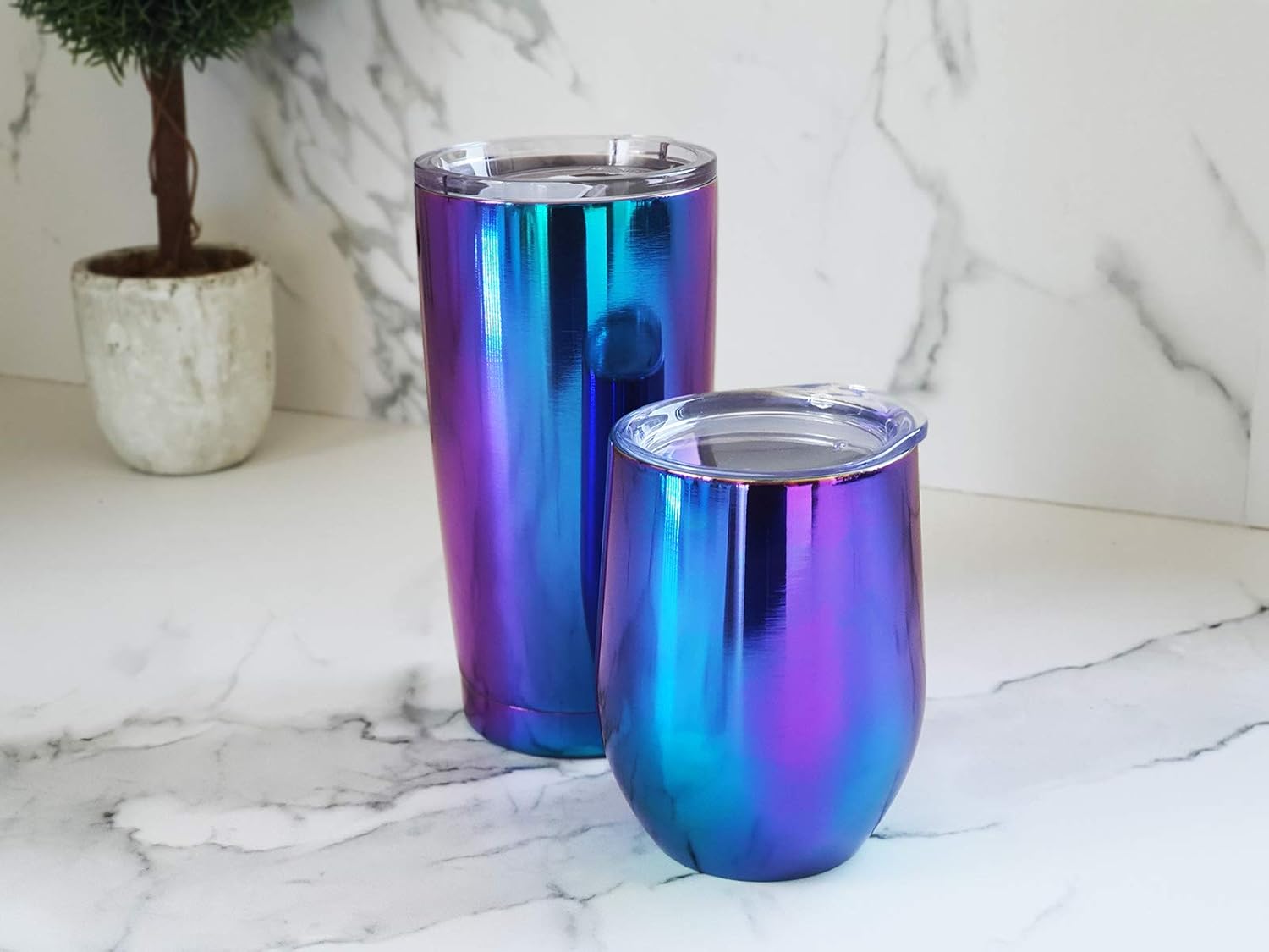 CHILLOUT LIFE 12 oz Stainless Steel Wine Tumbler with Lid - Double Wall Vacuum Insulated Wine Cup Glass Keeping Cold & Hot for Coffee, Champagne, Cocktails, Ice Cream - Dishwasher Safe Color - Image 6