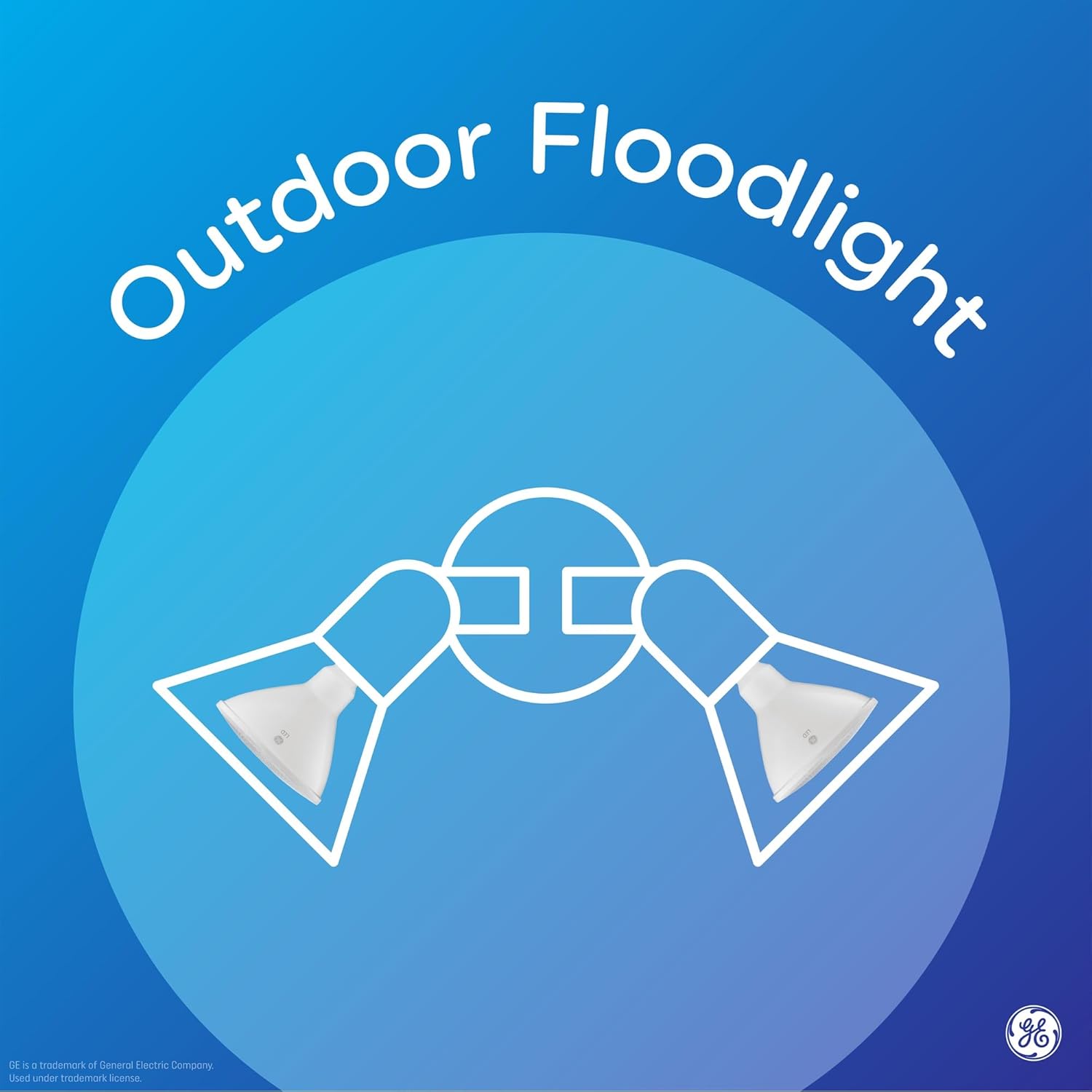 GE PAR38 LED Light Bulb, Outdoor Floodlight, 5 Color Options, Security Spotlight, Wet Rated for Any Weather Condition, Everyday and Holiday Home Decor, Medium Base (4 Pack)