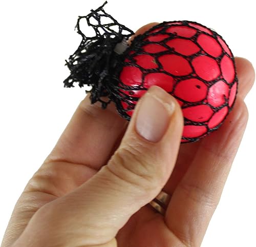 Miniatura 8 de Curious Minds Busy Bags Juego de 12 pequeñas bolas de malla de 1.5 pulgadas, pelota antiestrés con red de red, bola antiestrés que cambia de color,
