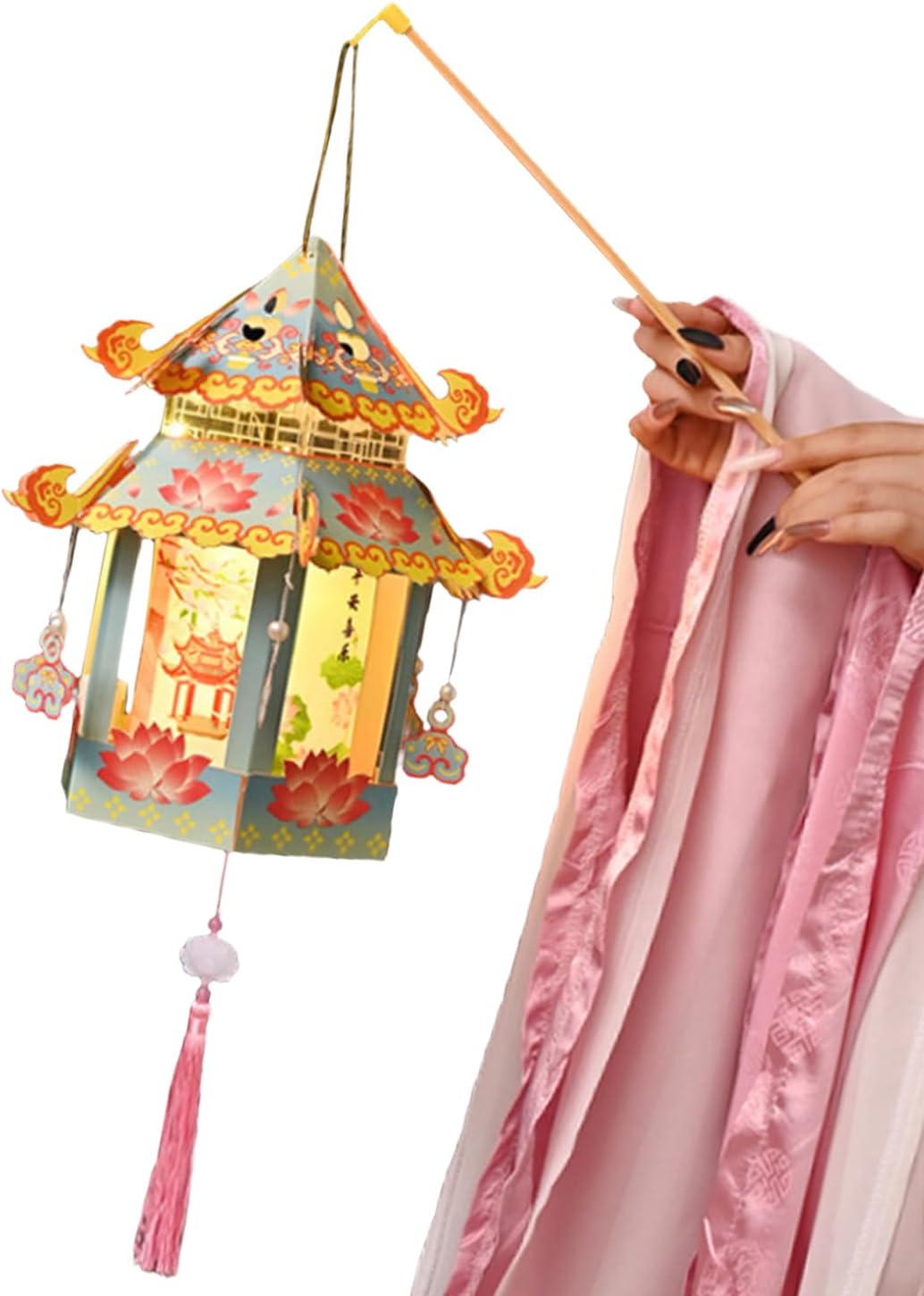 of 5 Stylish Autumn Festival Light Chinese Traditional Styles Autumn Handcraft Light Festival Home Ornament Unique Gifts Set