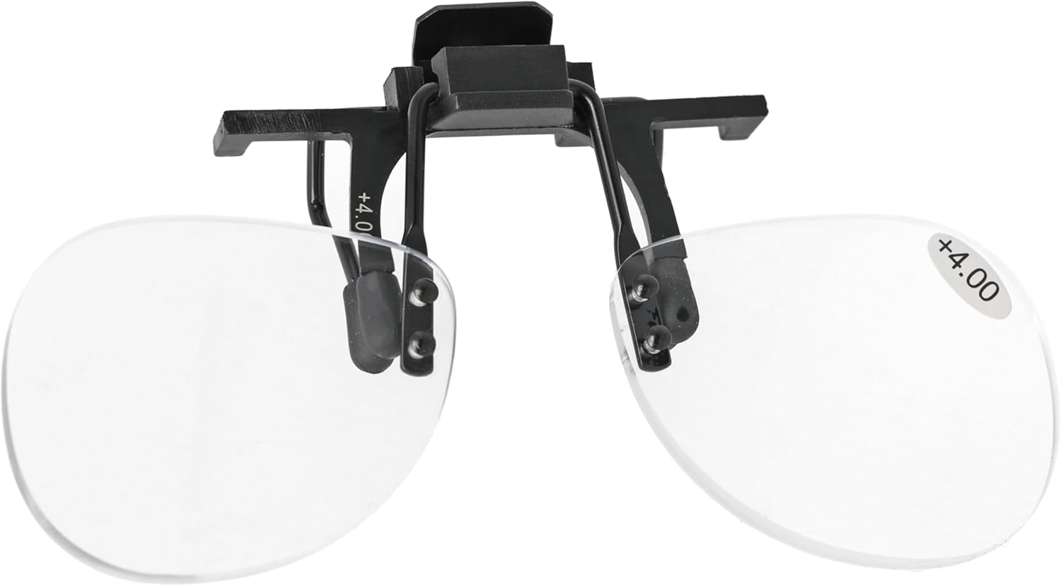 The Beadsmith Clip-On Magnifying Glasses – Flip-Up Lenses, +4.00 Strength, 3.75” Wide