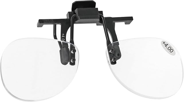 Beadsmith Clip-On Magnifier - Flip Up Lens, +4.00 Strength, 3.75" Wide