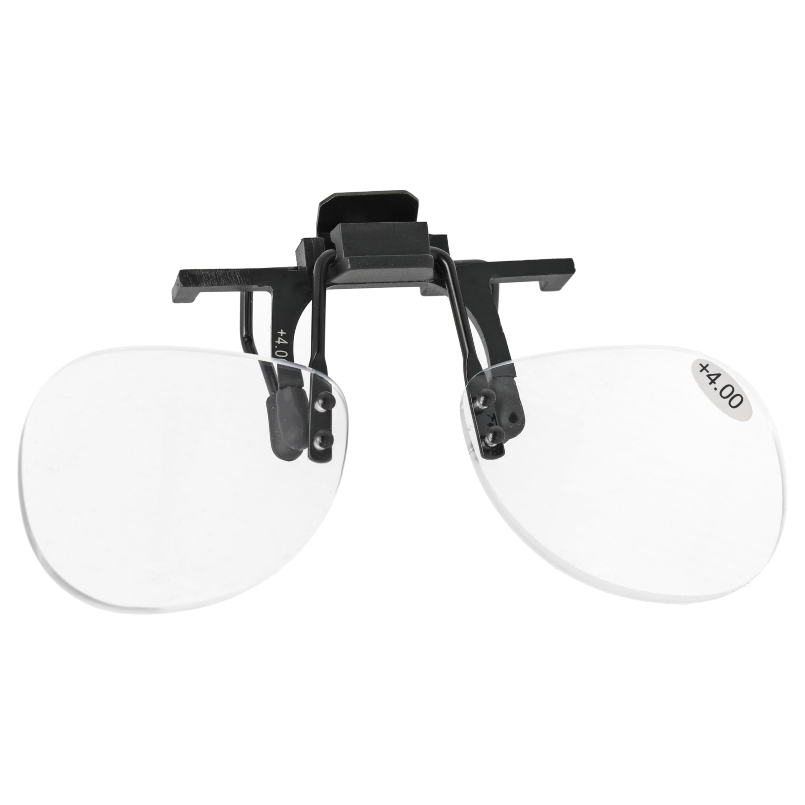 The Beadsmith Clip-On Magnifying Glasses – Flip-Up Lenses for Eyeglasses, +4.00 Strength, 3.75” Wide
