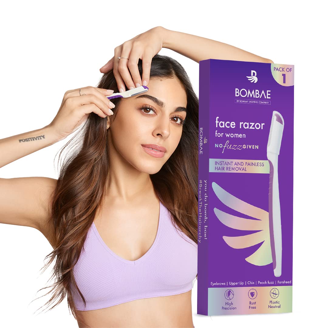 Bombae Reusable Face Razor For Women Facial Hair - 1 | Instant Glow & Painless Hair Removal | For Eyebrows, Upper Lip, Chin, Peach Fuzz, Forehead, Unibrow, Sideburns | Dermaplaning Tool | Korean skincare (B09M7B6TPD) Amazon Price History, Amazon Price Tracker