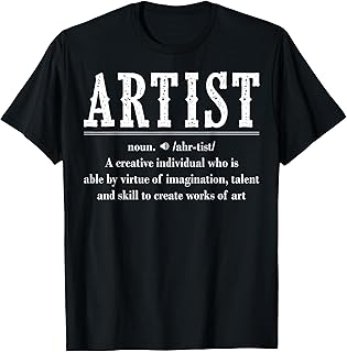 Noun Artist Definition Paintbrush Painter Gift T-Shirt