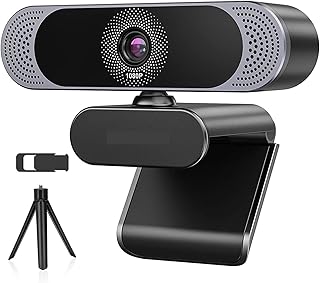 1080P Webcam Web Camera 1080P HD Webcam Noise-Canceling Microphone/Privacy Cover/Tripod Plug and Play USB Web Camera for Meeting Video for Conferencing and Video Calling