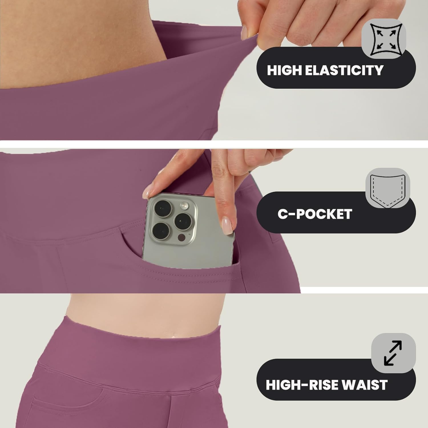 SIEPASA Wide Leg Yoga Pants Women - High Waist Stretch Lounge Pants with Pockets, Casual Sweatpants Petite/Regular/Tall.