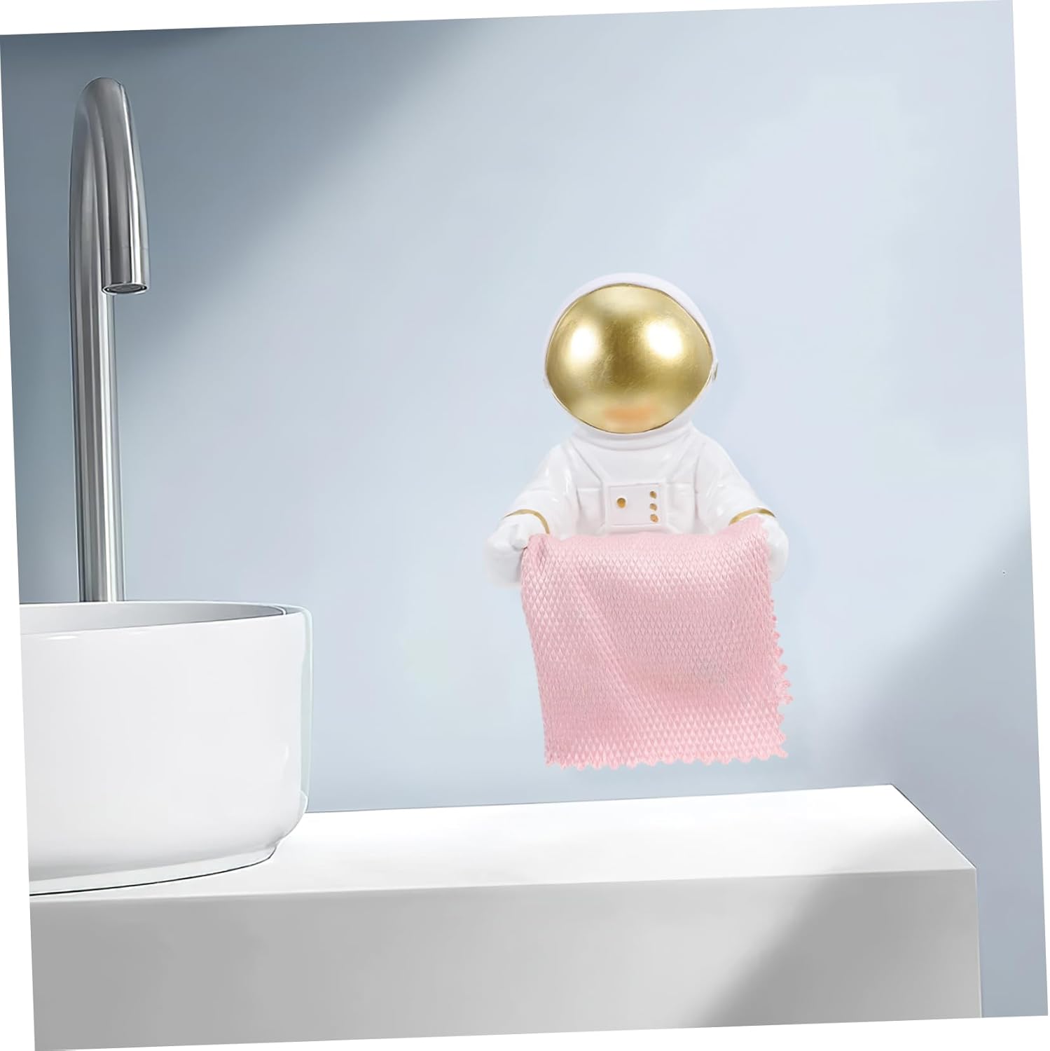 Astronaut Toilet Paper Holder Stand Decorative Roll Paper Storage Rack Easy to Use Adorable Design