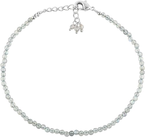 Miniatura 15 de TGH Pulsera de cuentas naturales con piedras preciosas microfacetadas, joyería para ella, cristales curativos energéticos de piedra natal, cadena