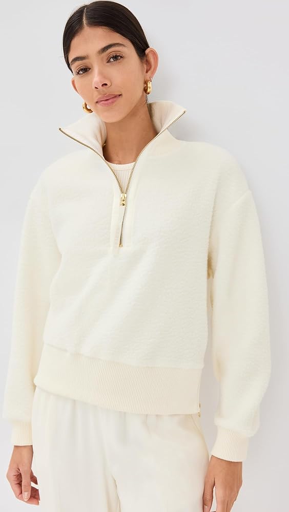 Amazon.com: Varley Women's Roselle Half Zip Fleece, Egret, L