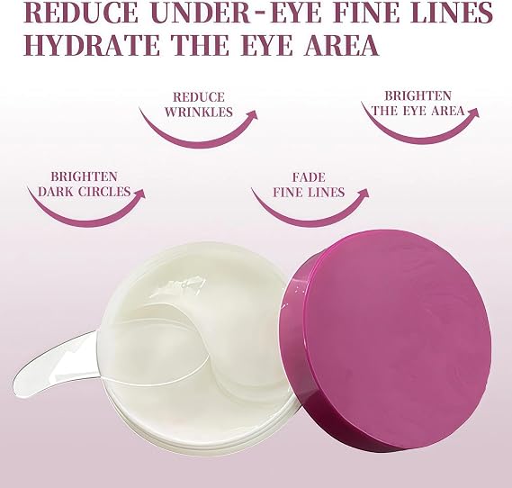 Calcium Volume Under Eye Patches - Retinol & Collagen Korean Gel Eye Masks for Dark Circles, Wrinkles & Puffy Eyes, Anti-Aging Skincare Treatment 60PCS