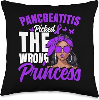 Pancreatitis Awareness Princess Survivor Pancreatitis Throw Pillow
