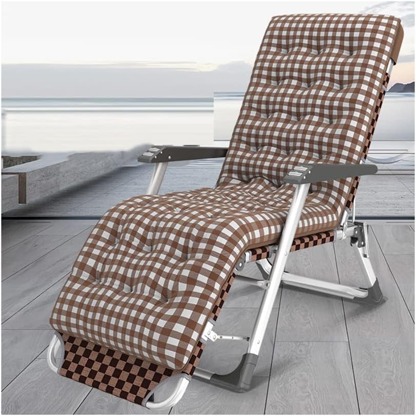 Zero Gravity Chairs Patio Lounge Chairs Outdoor Beach Chair with Pillow Adjustable Folding Reclining Lawn Chair Pool Chairs for Pool Side Camping Yard Beach Steel Frame (Color : B+Cushion b