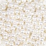 600Pcs Pearl Beads, BetterJonny 8mm Round Pearls with Holes White Imitation Pearls Beads with Storage Box Loose Spacer Beads for Jewellery Making DIY Crafts Art Decoration