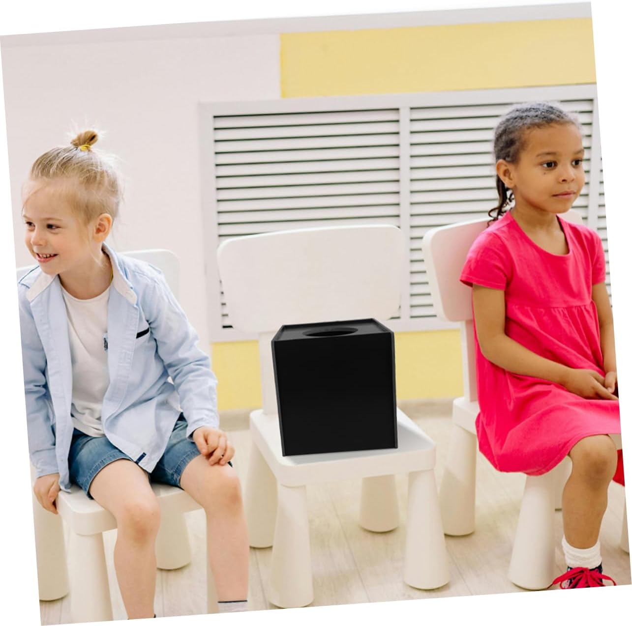 Zerodeko Cubic Raffle Ticket Box with Slot Cardboard Donation Box for Fundraising for Parties and Events Raffle Ticket Holder for Voting and Contests