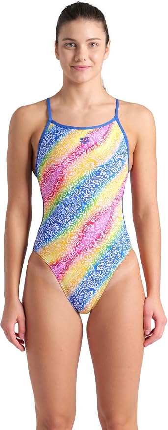 Arena Womens Arena Performance Womens Let It Beat Collection Lace Back Swimsuit