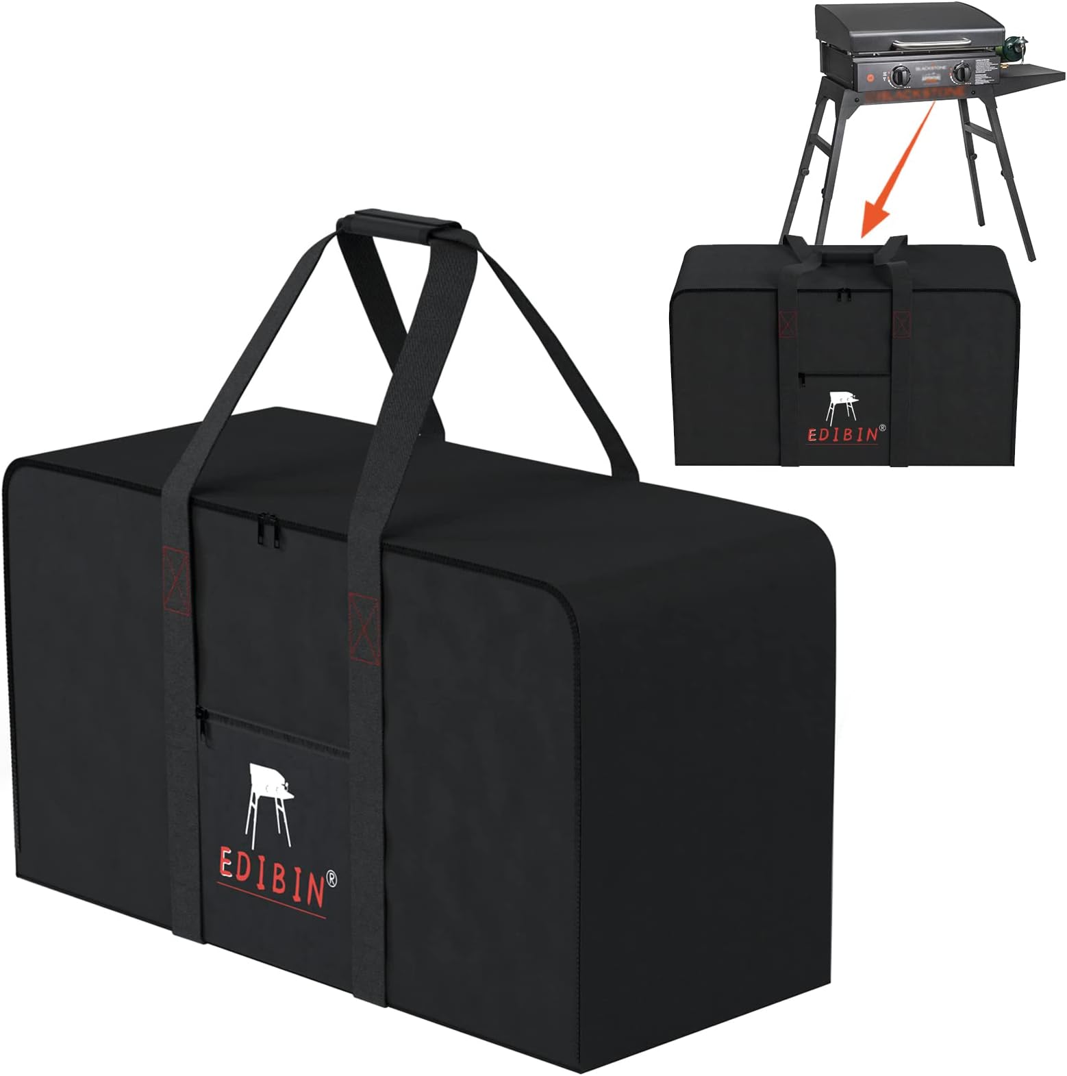 22" Griddle Carry Bag Fit for Blackstone 22 Inch Tabletop Griddle with Hood and Stand, Perfect Fit, Heavy Duty 600D Waterproof