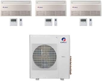 Gree 42,000 BTU Multi21+ Tri-Zone Floor/Ceiling Mini Split Air Conditioner Heat Pump 208/230V SEER 21 9-18-18