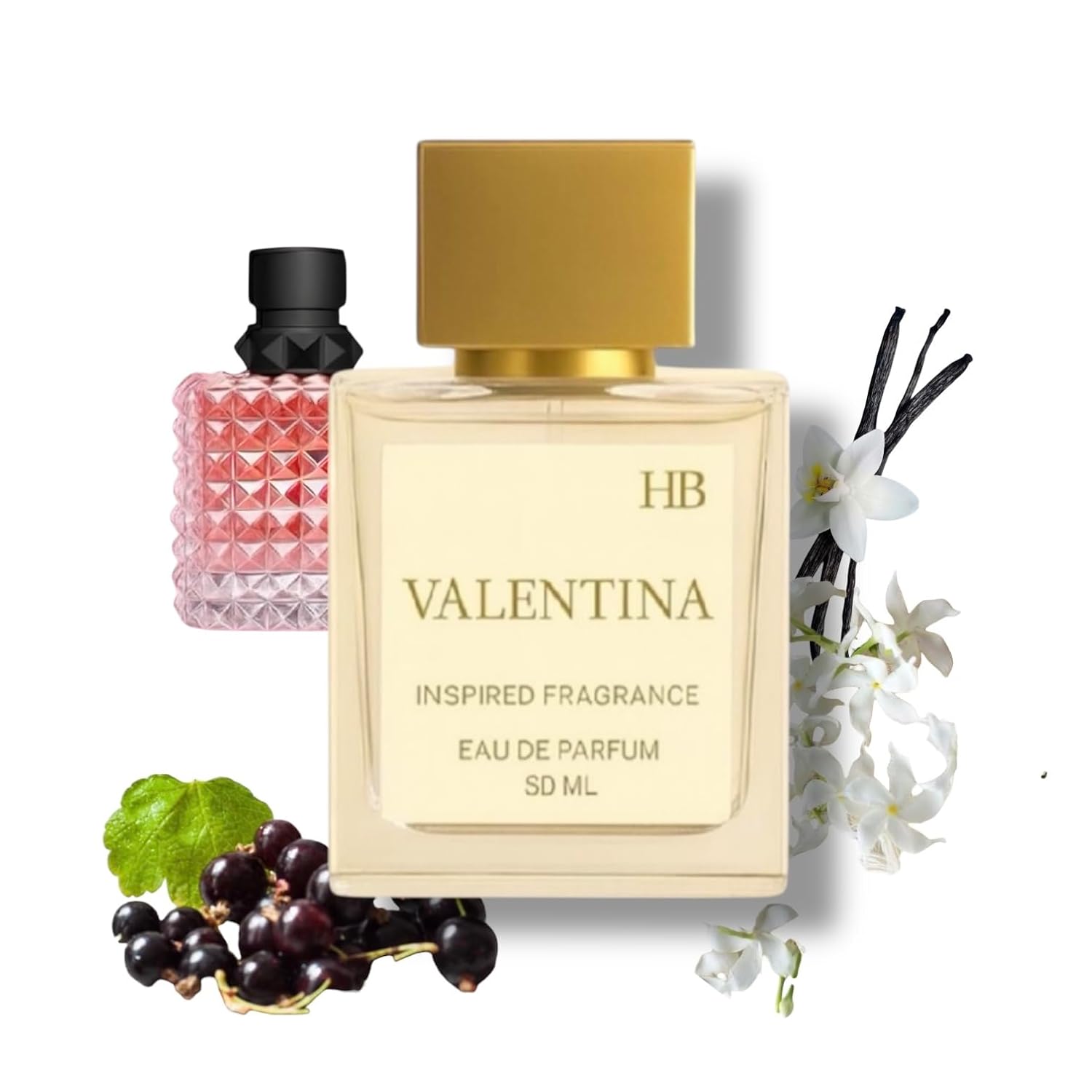 Valentina Women's Perfume – Eau de Parfum | Vanilla Perfume with Jasmine & Black Currant | Long Lasting Perfume for Women | Designer Inspired Luxury Fragrance Spray | 1.7 oz (50ml)