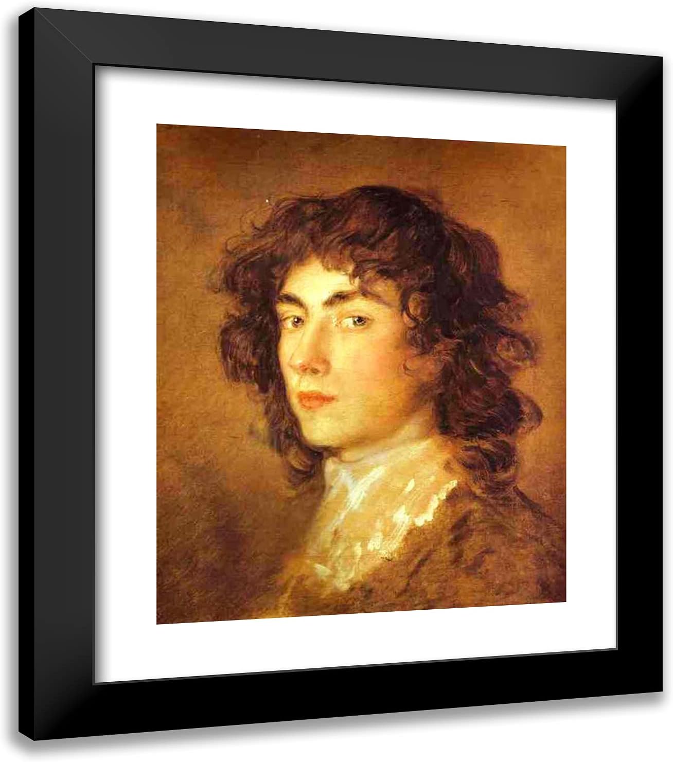 ArtDirect Gainsborough, Thomas 20x23 Black Ornate Framed Art Print with Double Matting Titled: Dupont
