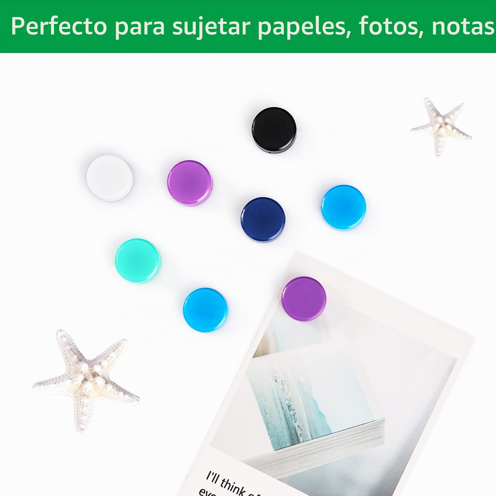 Imanes Nevera y Pizarra Magnética, 20 Piezas 10 Colores, Mini Imanes Redondos