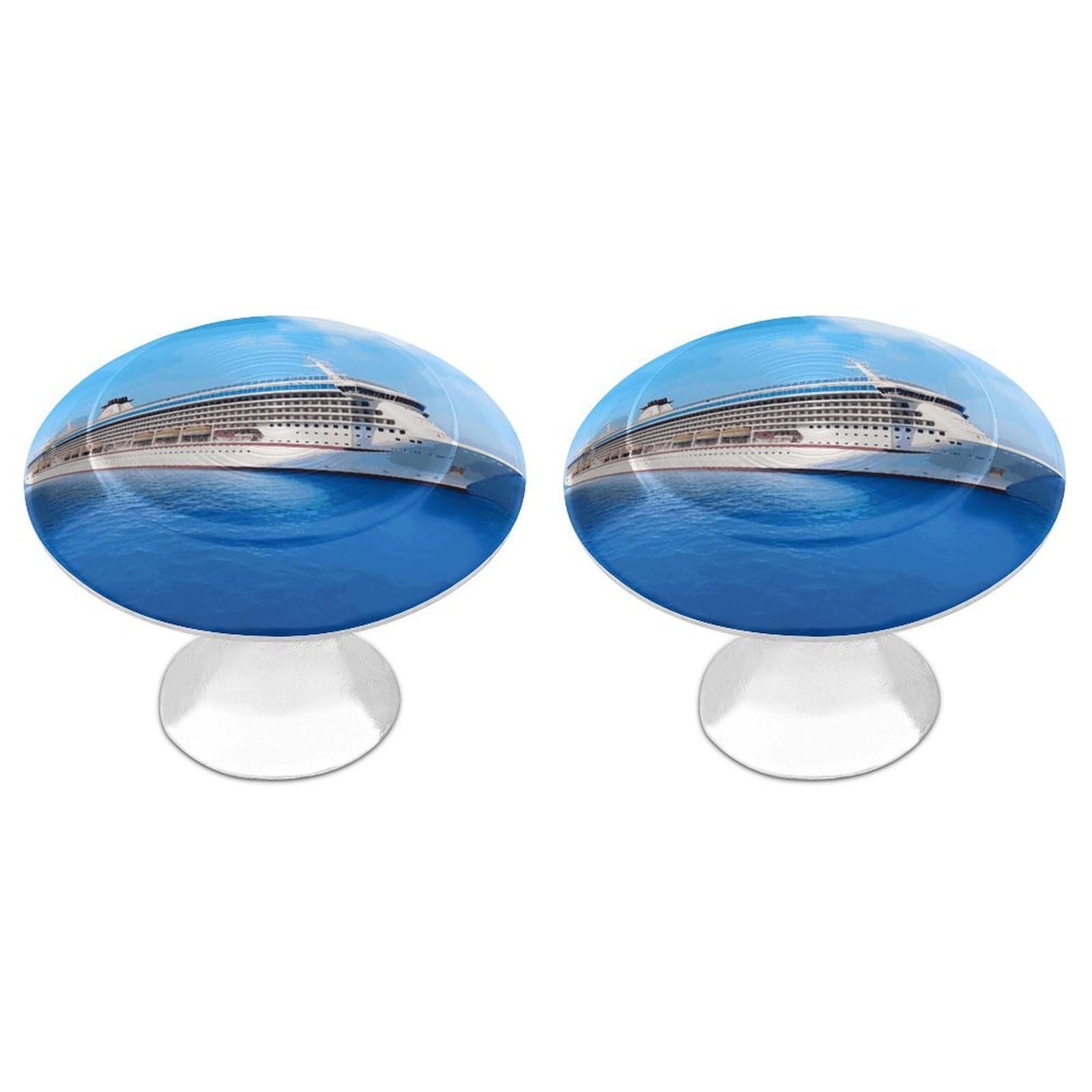 FekiLoot Cruise Ship Cabinet Knobs 2 Pack Stainless Steel Round Dresser Drawer Knobs Kitchen Drawer Hardware Dresser Knob Closet Door Pulls Cabinet Handles for Cupboard Drawer Pulls