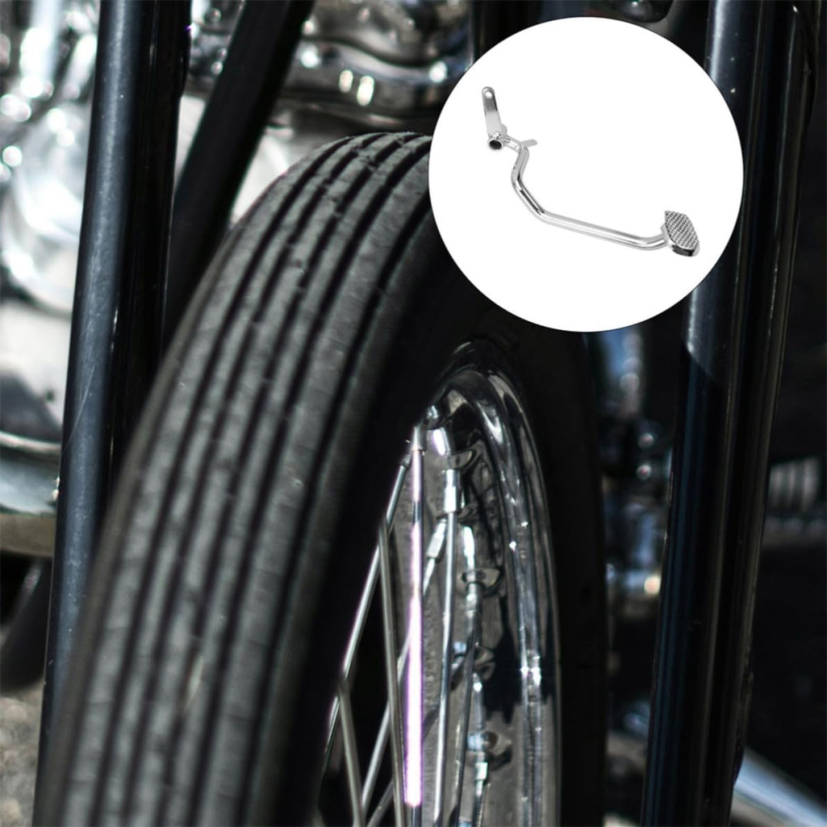 Vaguelly 2pcs Motorcycle Rear Brake Pedal Foot Lever Silver Metal with Flexibility and Excellent Resistance for Sturdy Motorcycle Brake Control