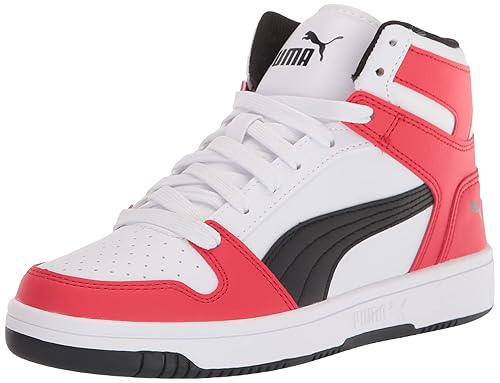 red and black puma sneakers