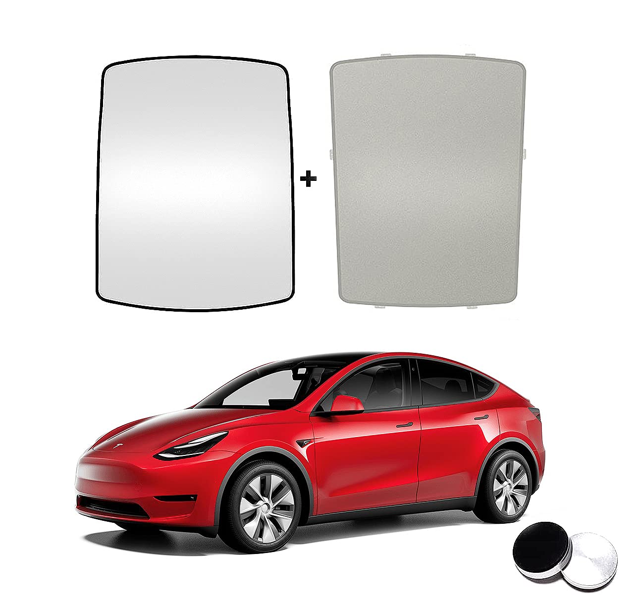Buy 2PCS Tesla Model Y Sunshade, Tesla Model Y Accessories Glass Roof