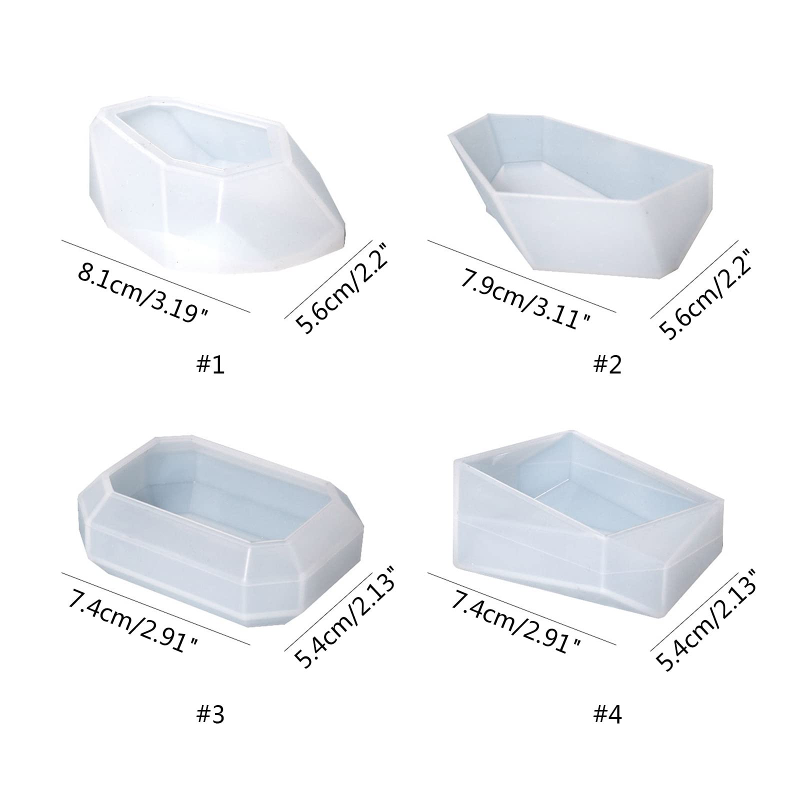 Forma de piedras preciosas, molde de resina epoxi de cristal de silicona para flores, conservación, resina sintética, piedra artificial, jabón, fabricación de velas, moldes de vela de silicona para