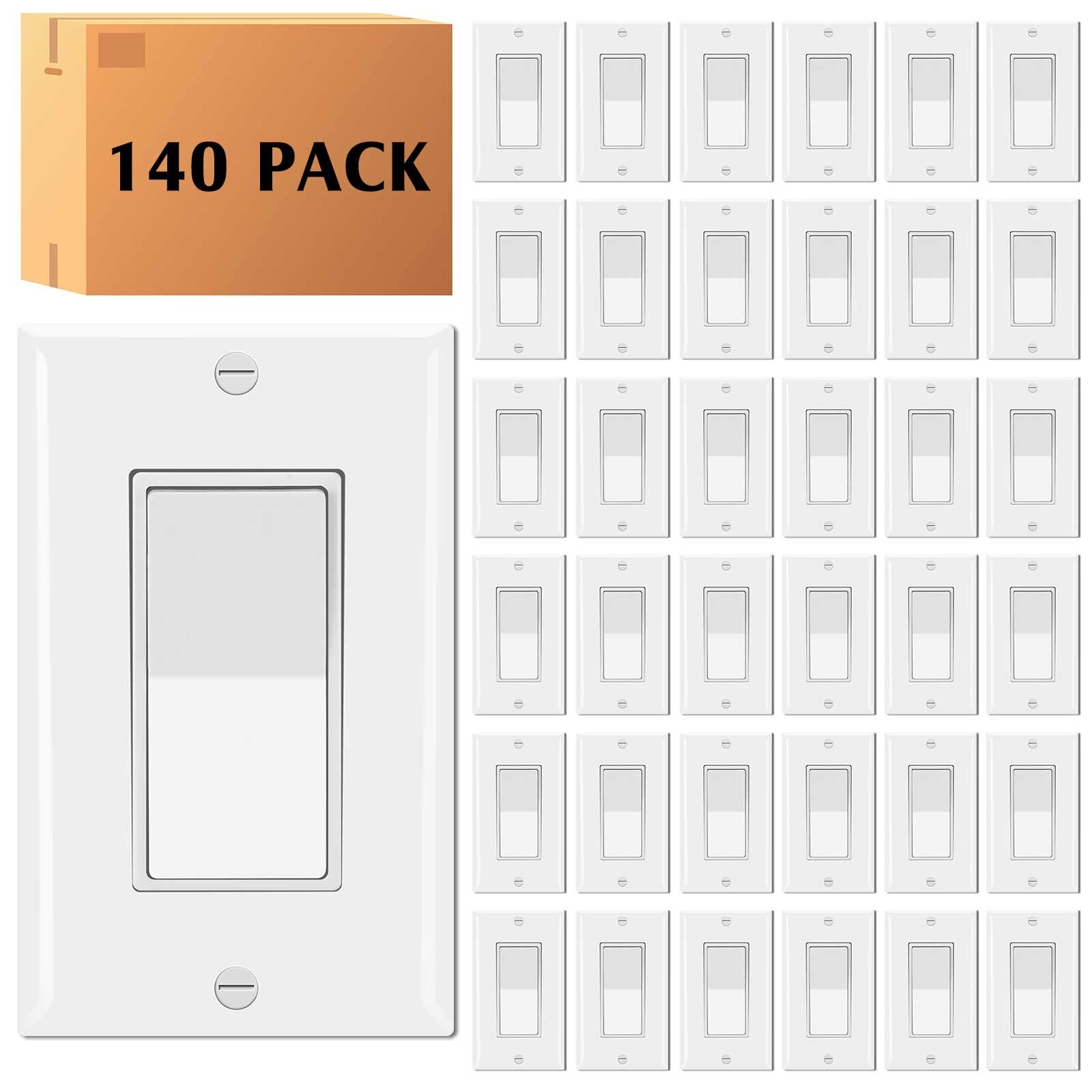 140 Pieces Single Pole Wall Light Switch 