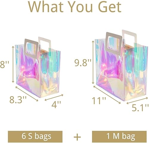 Miniatura 2 de VUOJUR Bolsas de regalo para novia y dama de honor 6 S y 1 M vistosas y reutilizables