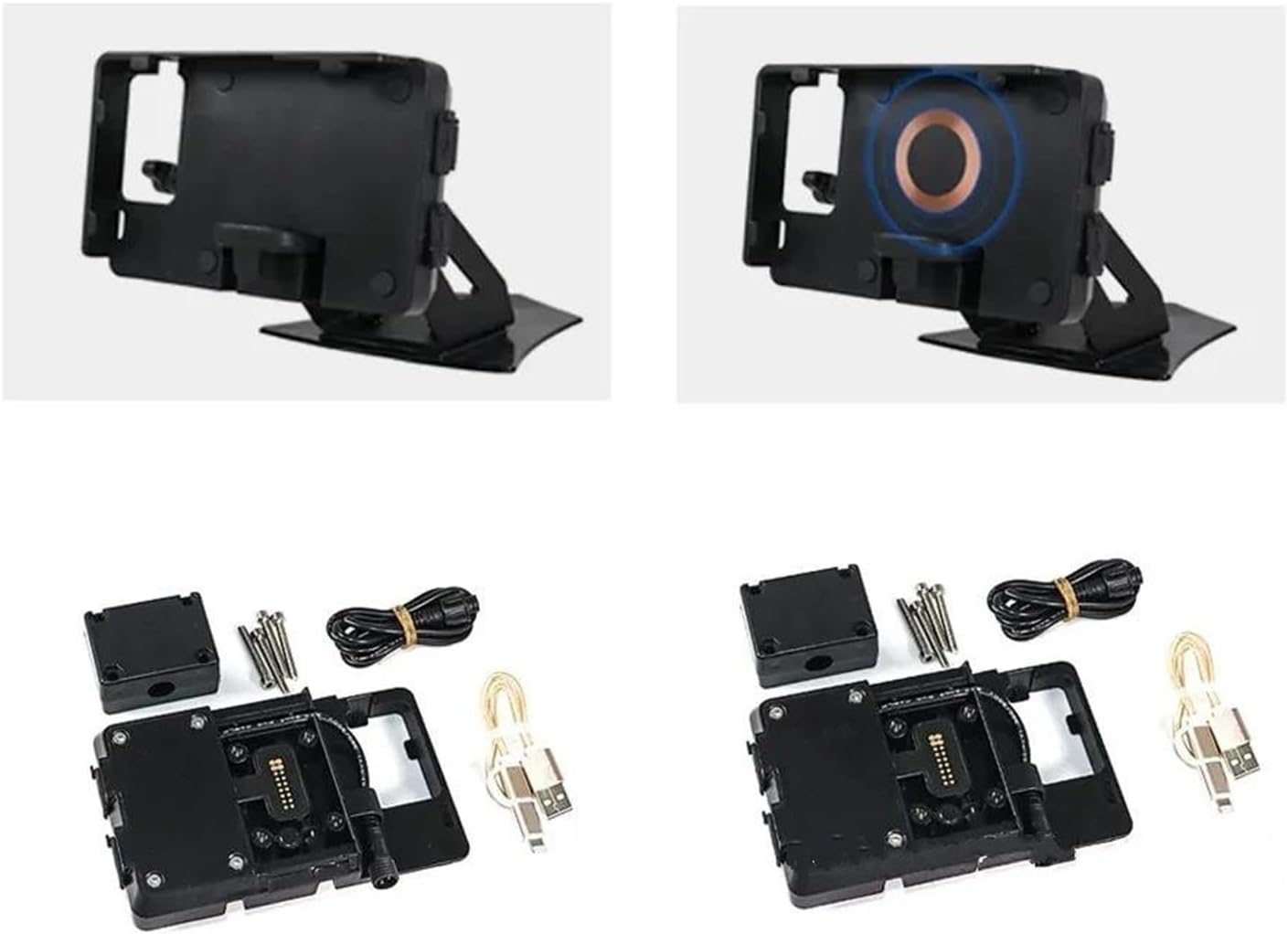 Moto Holder Navigation Bracket for R 1250 for RT for R1250RT 2021 2022 2023- Motorcycle 12mm Navigation Bracket GPS Mount Device Carrier Phone Adapt Holder(USB Version)