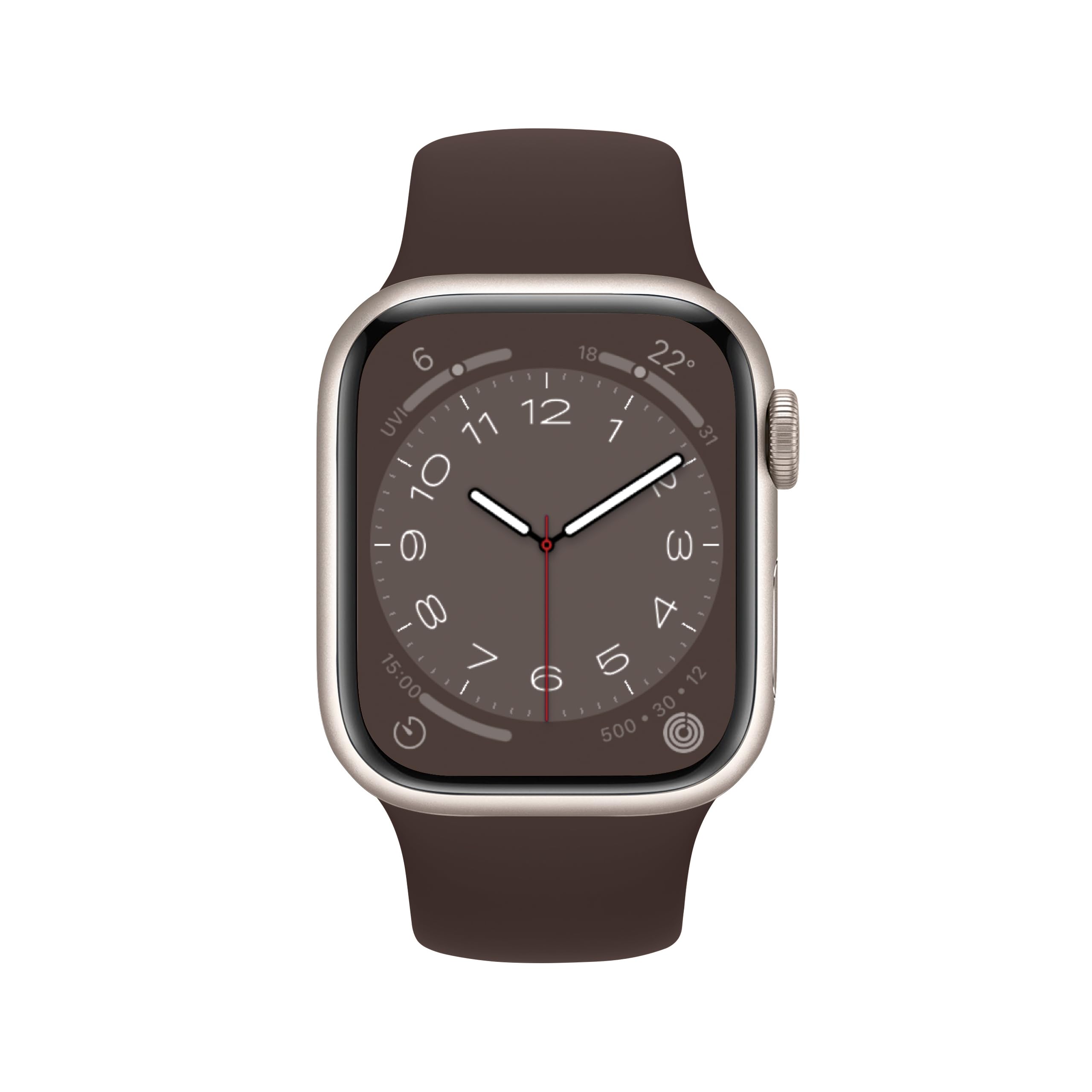 ELETTRONEO SBC1 Cinturino per Apple Watch Ultra 2 49mm, Serie 10 46mm, 9 8 7 45mm 41mm, SE 6 5 4 44mm 40mm, 3 2 1 42mm 38mm Donna Uomo Band Bracciale Sport Silicone, Caffè