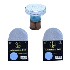 100 Pack Hookah Foil with Holes Hookah Accessories Aluminum Shisha Foils Sheets Pre Punched For Shisha Hooka Set