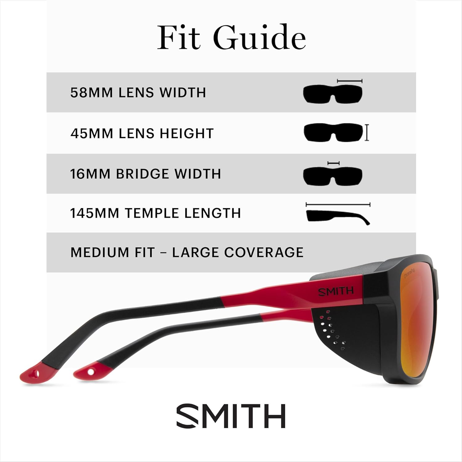 SMITH Embark Sunglasses with ChromaPop Lens Technology – Polarized Sports Sunglasses – Removable Side Shields – Men & Women