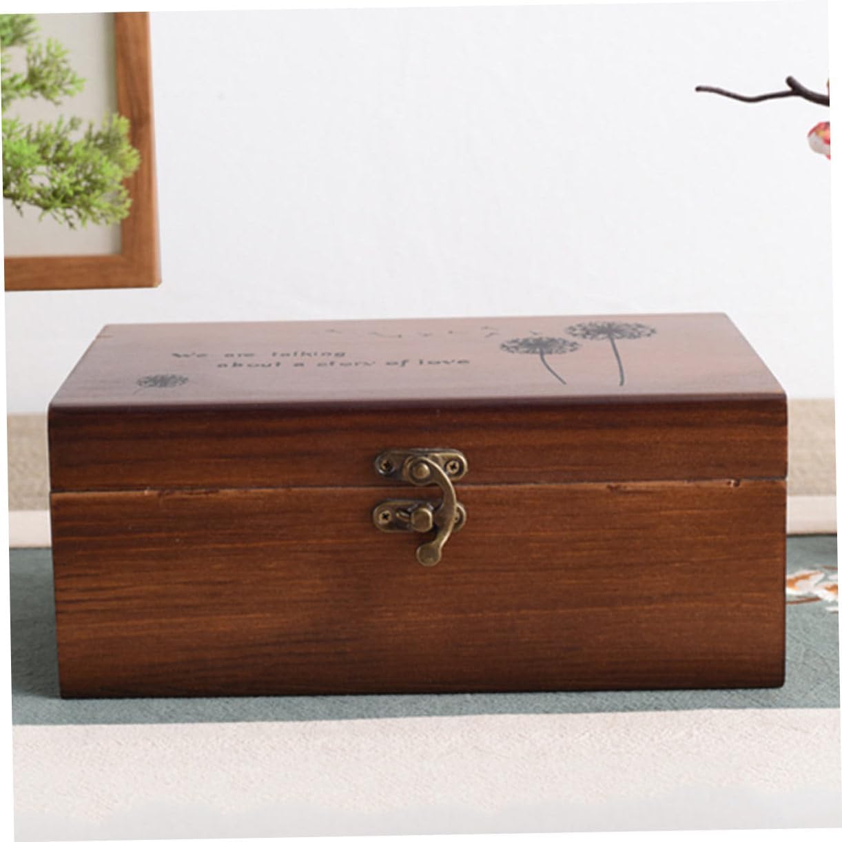 Wooden Sundries Storage Box for Sewing Tools Indoor Outdoor Craft Organizer with Sealed Lid Smooth Polished Finish Compact Desktop Container for Items and Needlework Accessories