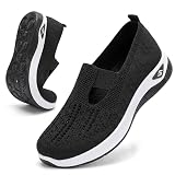 Generic Zapatos para caminar para mujer: transpirables, cómodos, antideslizantes, ligeros, con soporte de arco, perfectos para interiores y exteriores, primavera, verano, otoño, blanco, tallas de