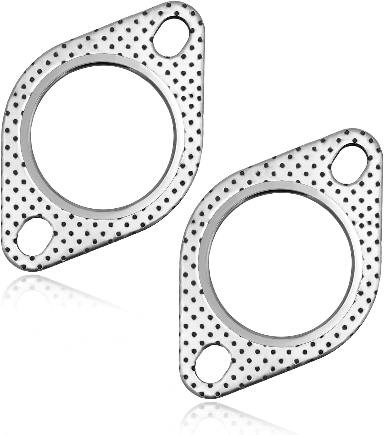Suvnie 2 PCS Car Exhaust Gasket, 2'' 2Bolt Exhaust Flange